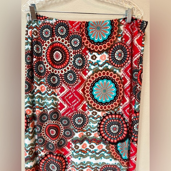 Handmade Colorful Floral Bohemian Maxi Skirt XL - Picture 3 of 10